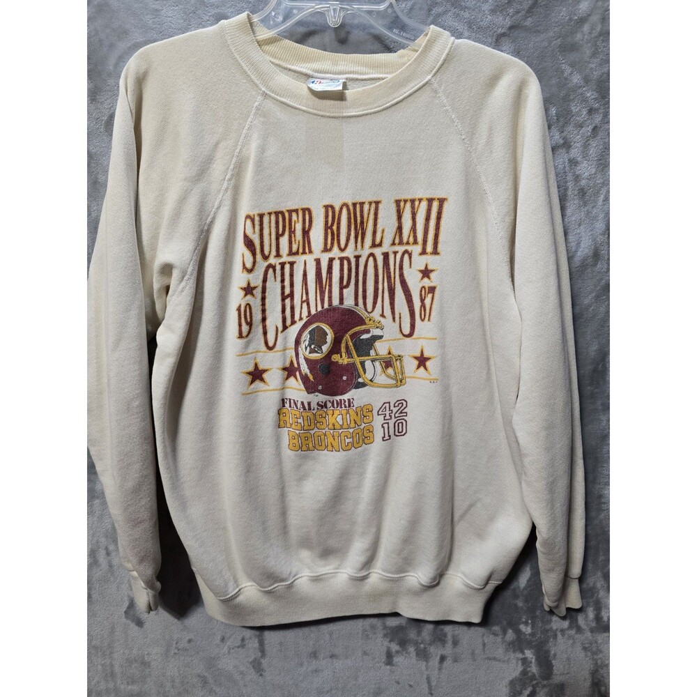 Vintage 1987 Washington Redskins Super Bowl Sweatshirt XL Football *Stained